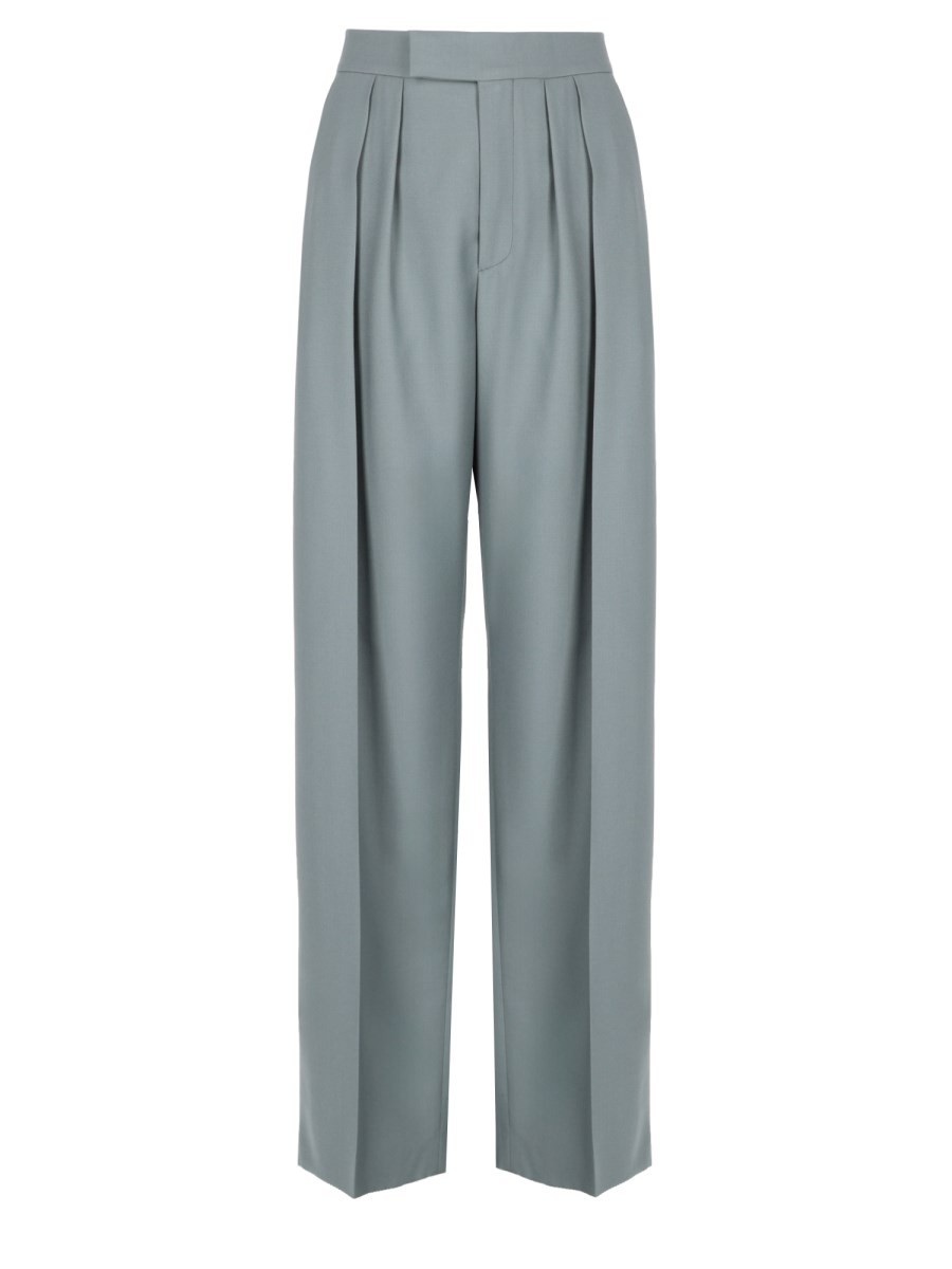 CHLOÉ PANTALONE A SIGARETTA SARTORIALE IN GABARDINE DI LANA