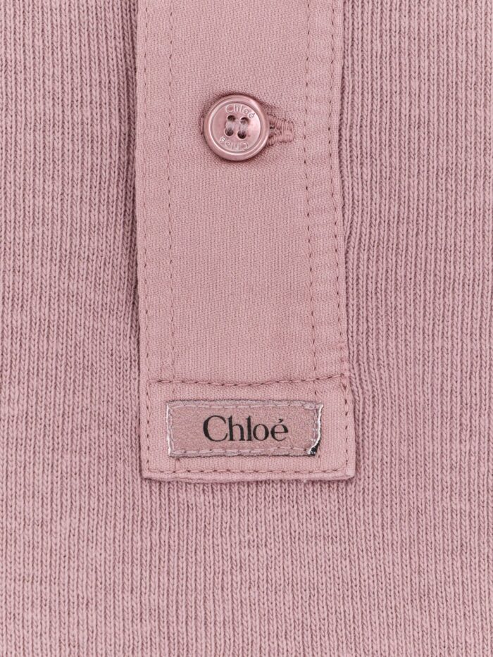 CHLOE' Ribbed Cotton T-shirt