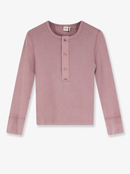 CHLOE' Ribbed Cotton T-shirt