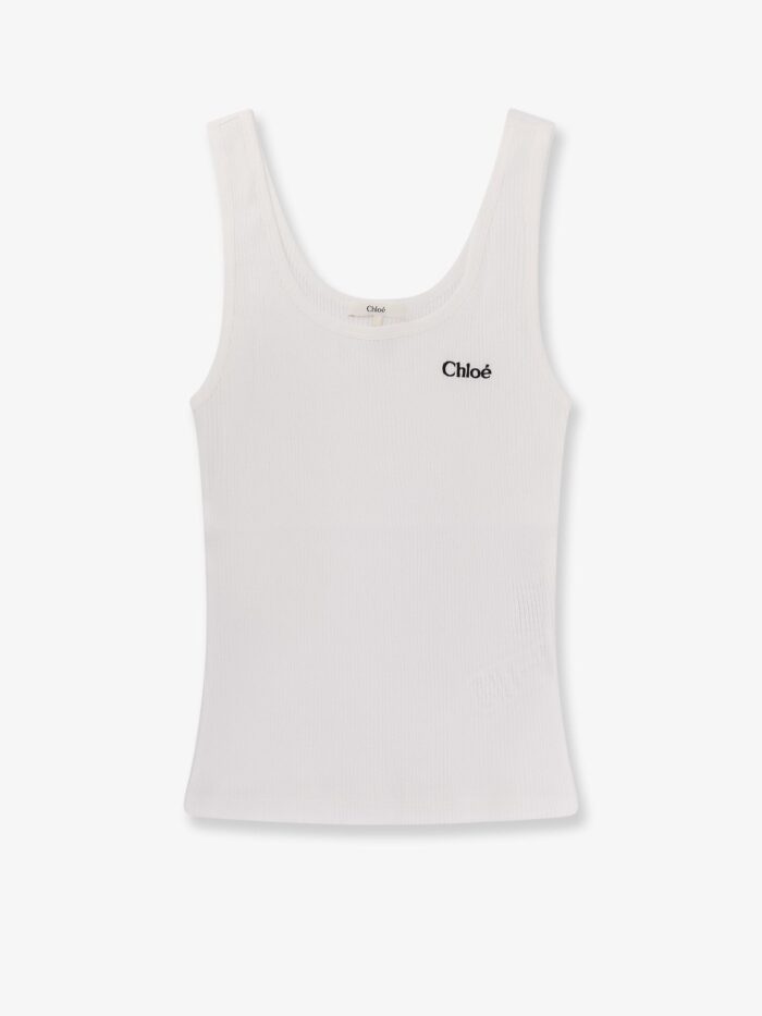 CHLOE' Ribbed Cotton Tank Top