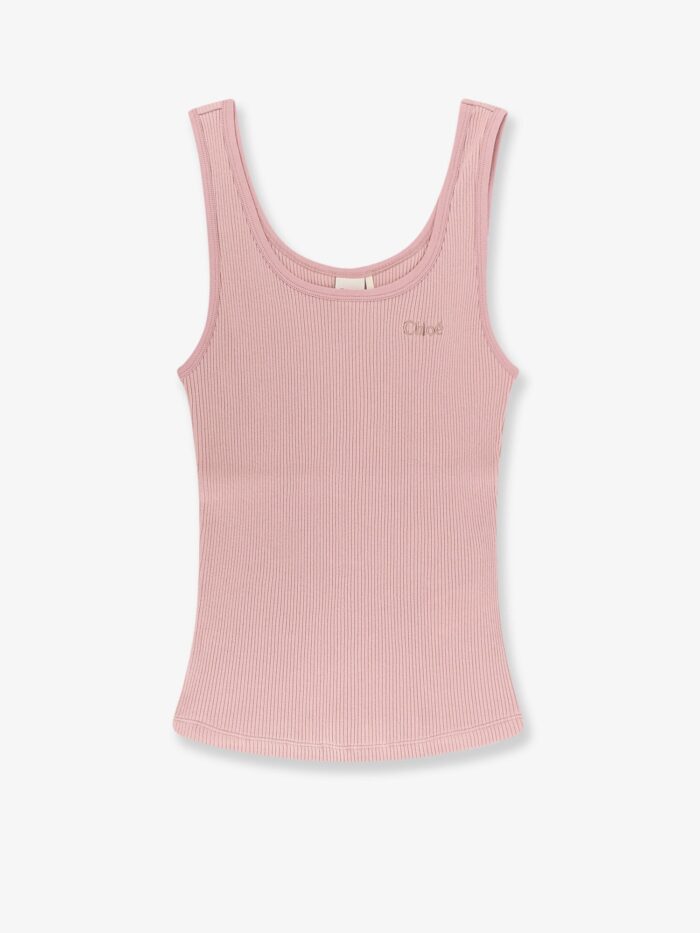 CHLOE' Ribbed Cotton Top