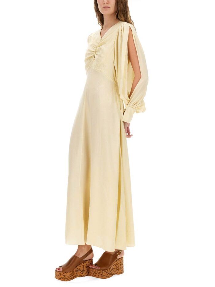 chloÉ ruched silk dress CHLOÉ RUCHED SILK DRESS