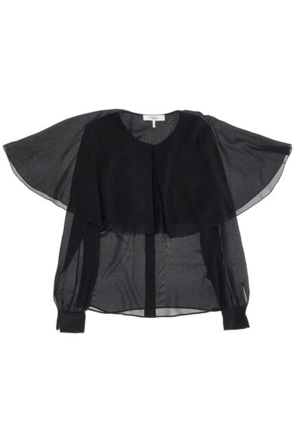 CHLOE' Silk Blouse With Cape Overlay