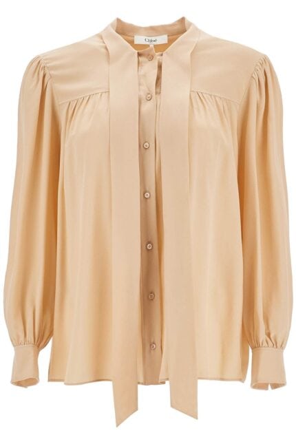 CHLOE' Silk Blouse With Lavallire