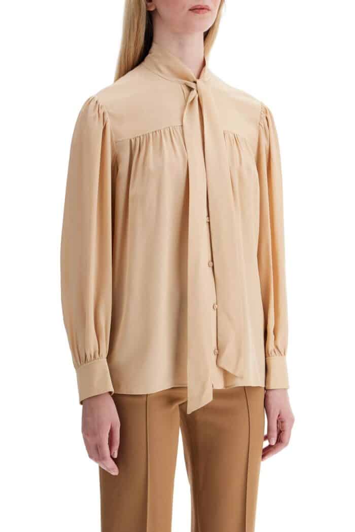 CHLOE' Silk Blouse With Lavallire