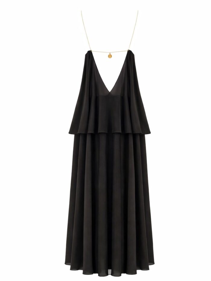 CHLOÉ SILK GEORGETTE LONG DRESS