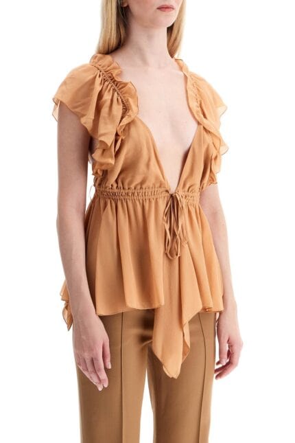 CHLOE' "silk Georgette Sleeveless