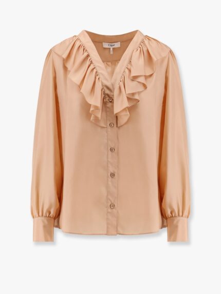 CHLOE' Silk Shirt With Rouches