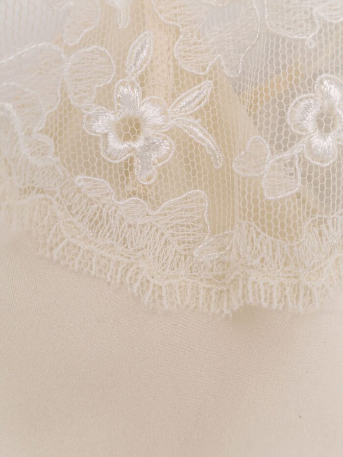 chloe' silk top with lace detail CHLOE' Silk Top With Lace Detail