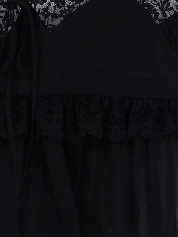 CHLOE' Silk Top With Lace Profiles