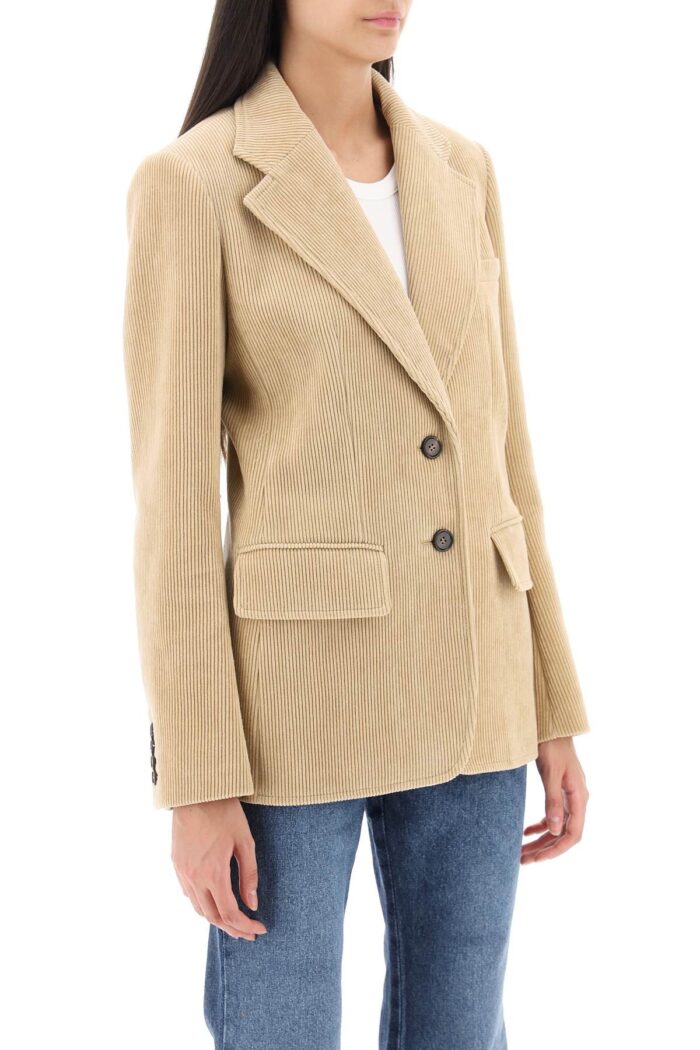 CHLOE' Single-breasted Blazer In Corduroy