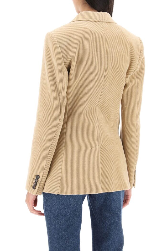 CHLOE' Single-breasted Blazer In Corduroy