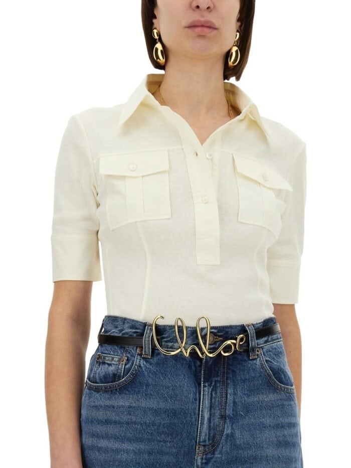 CHLOE' SLIM FIT POLO.