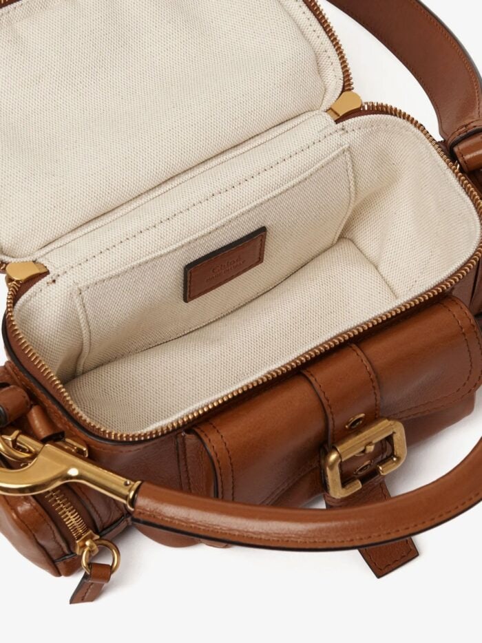 CHLOE' Small Double Carry Leather Bag With Multipocket Detail