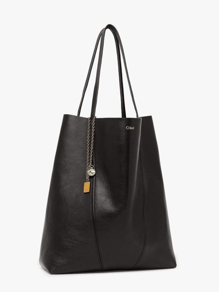 CHLOE' Spin Leather Shoulder Bag With Lettering Logo On The Front
