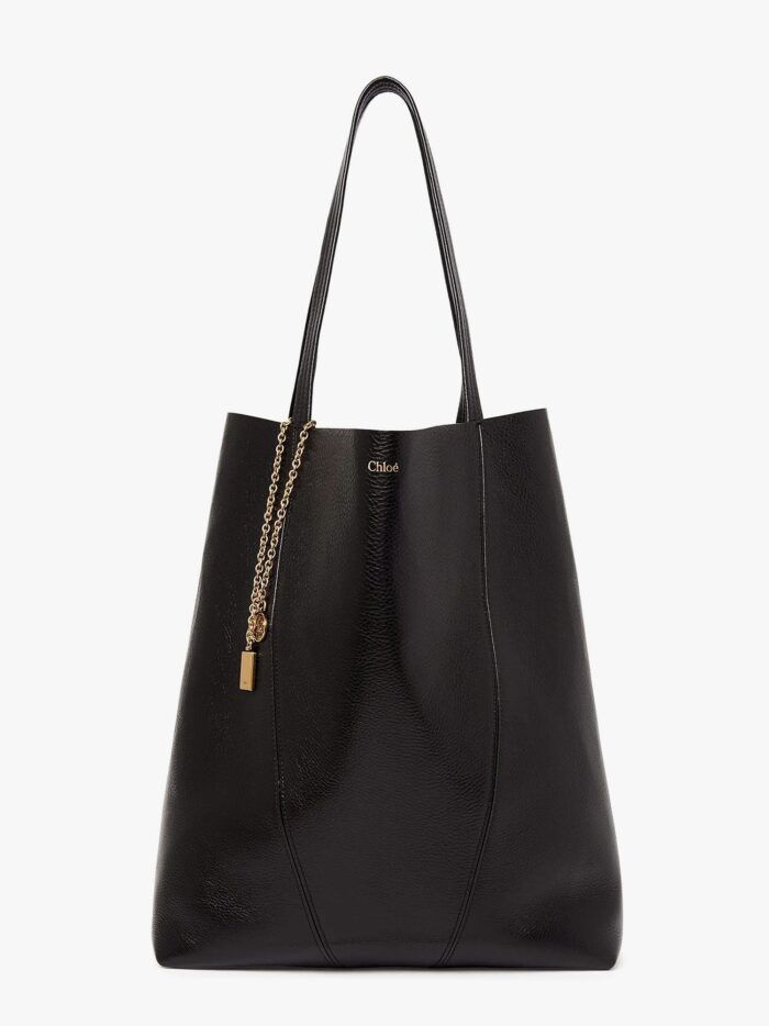 CHLOE' Spin Leather Shoulder Bag With Lettering Logo On The Front