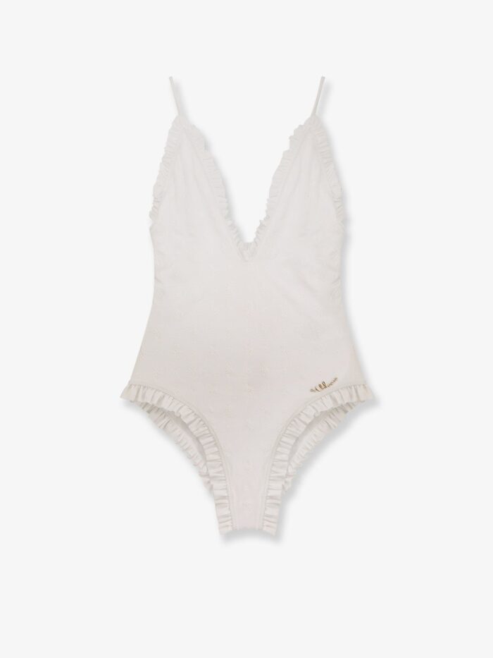 CHLOE' Swimsuit With Logo Detail