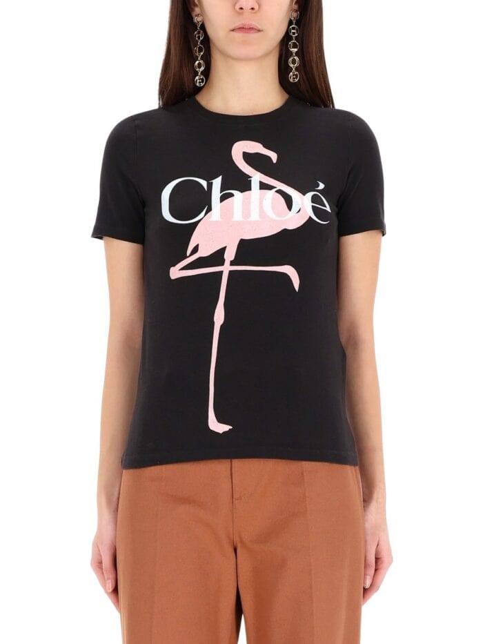 CHLOÉ T-SHIRT WITH LOGO