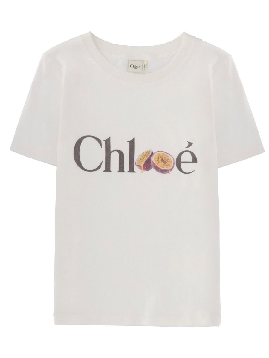 CHLOÉ T-SHIRT WITH LOGO