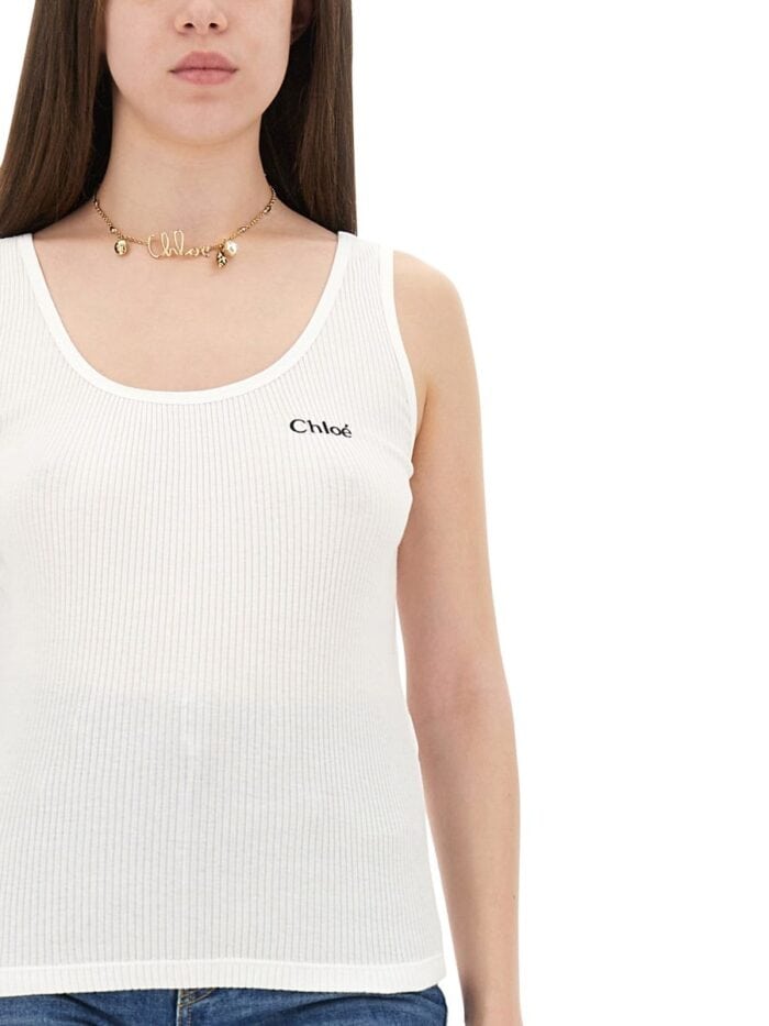 CHLOÉ TANK TOP WITH LOGO