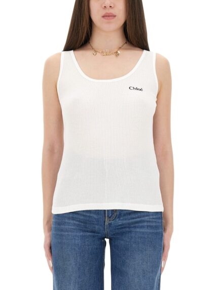 CHLOÉ TANK TOP WITH LOGO