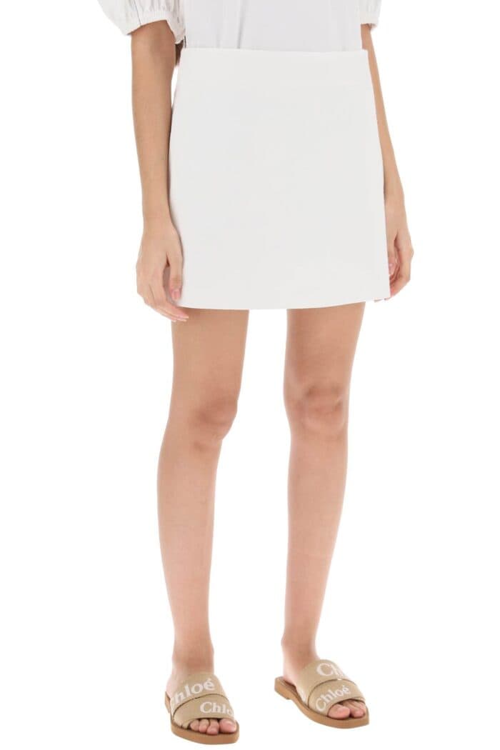 CHLOE' Textured Cotton Skort