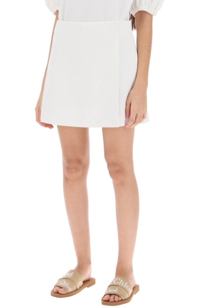 CHLOE' Textured Cotton Skort