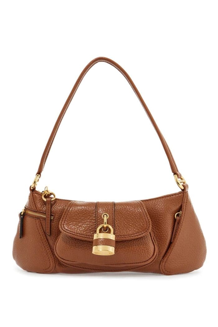 CHLOE' The 99 Bag In Clay Brown Brass With Glossy Gold Finishes