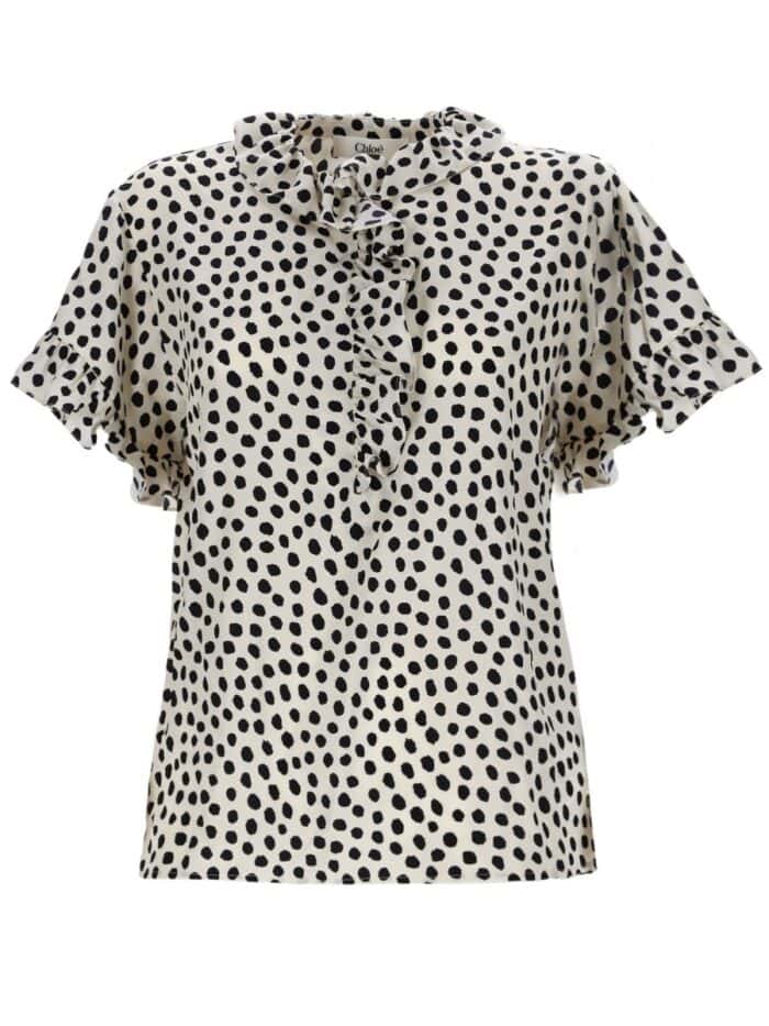 CHLOÉ TOP WITH RUFFLES