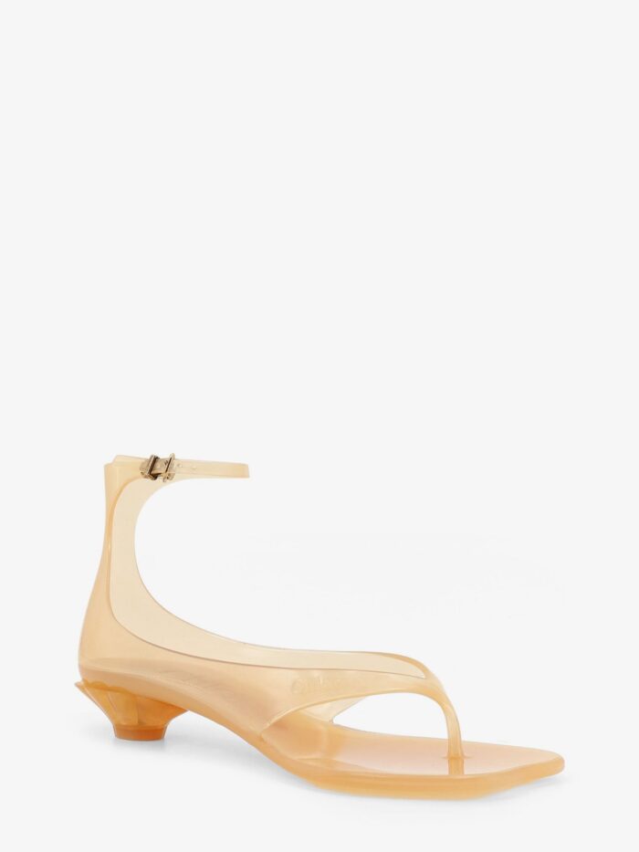 CHLOE' TPU Jelly Sandals With Shell-shaped Heel