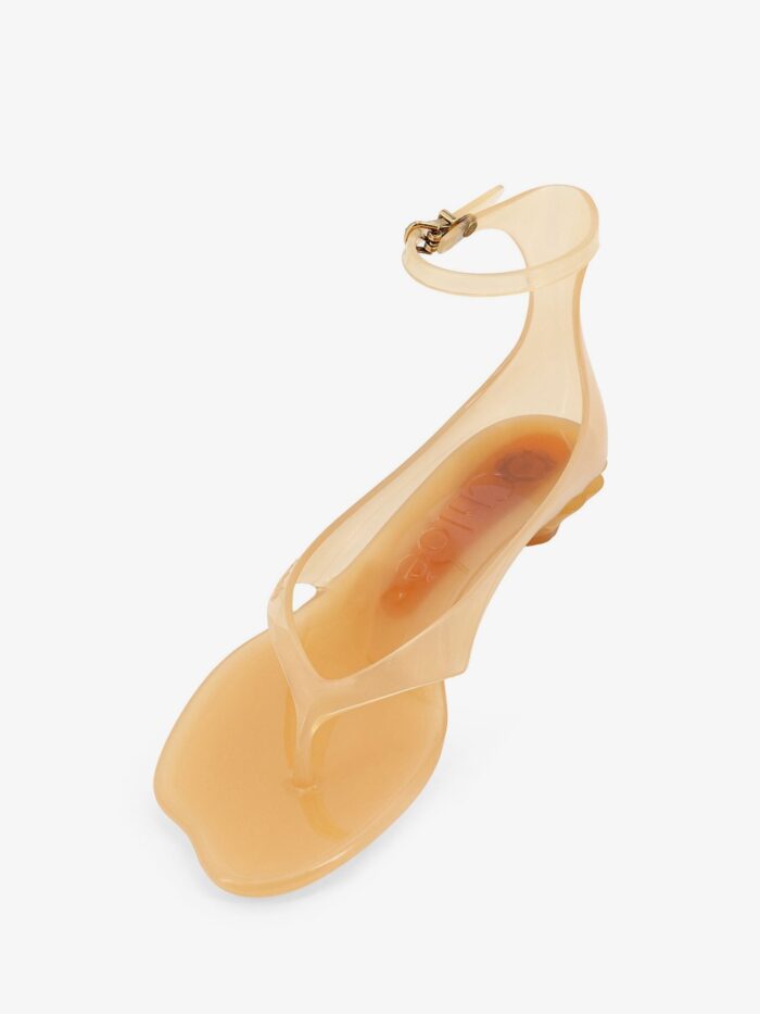 CHLOE' TPU Jelly Sandals With Shell-shaped Heel