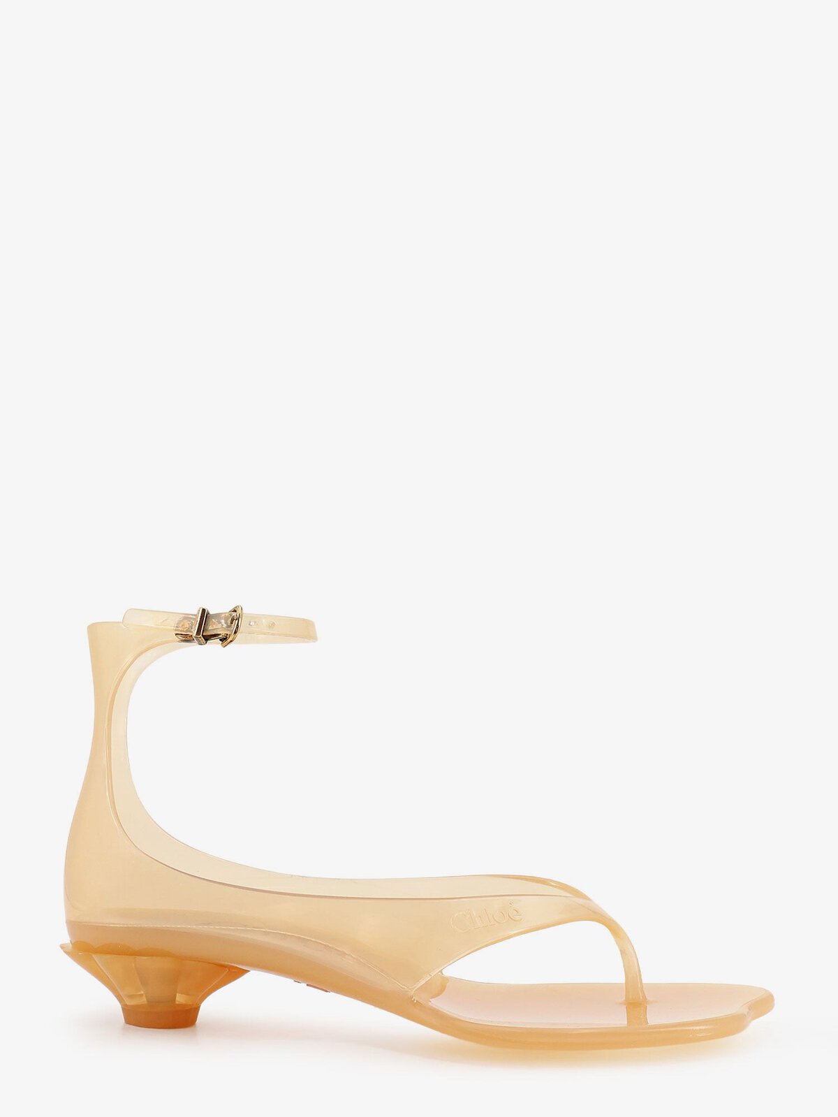 CHLOE' TPU Jelly Sandals With Shell-shaped Heel