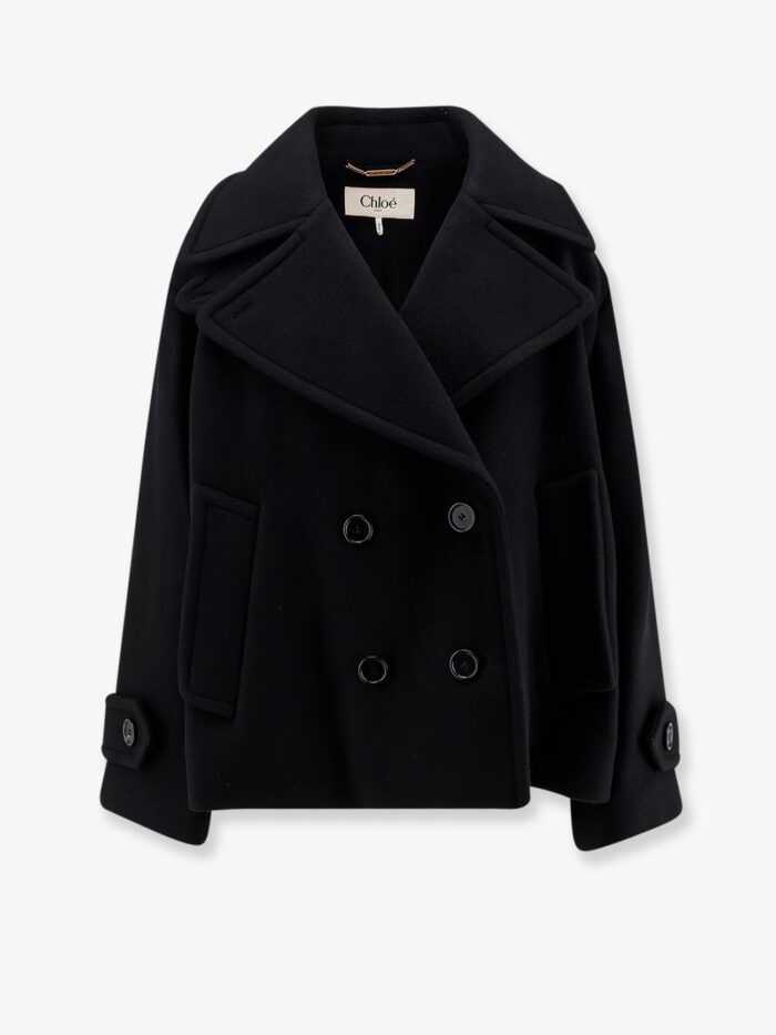 CHLOE' Virgin Wool Blend Peacoat