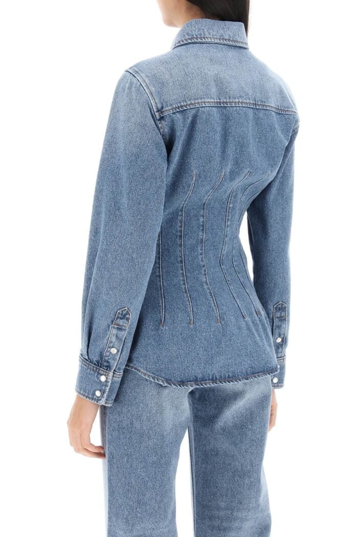 CHLOE' Waisted Denim Shirt