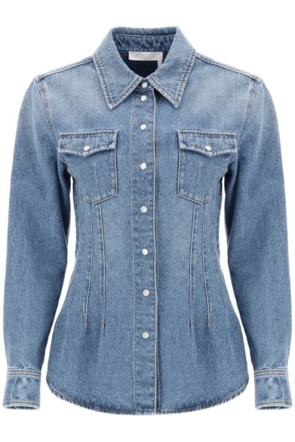 CHLOE' Waisted Denim Shirt