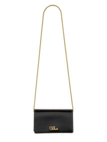 CHLOE' WALLET WITH FLAP AND CHAIN "ICONIC"