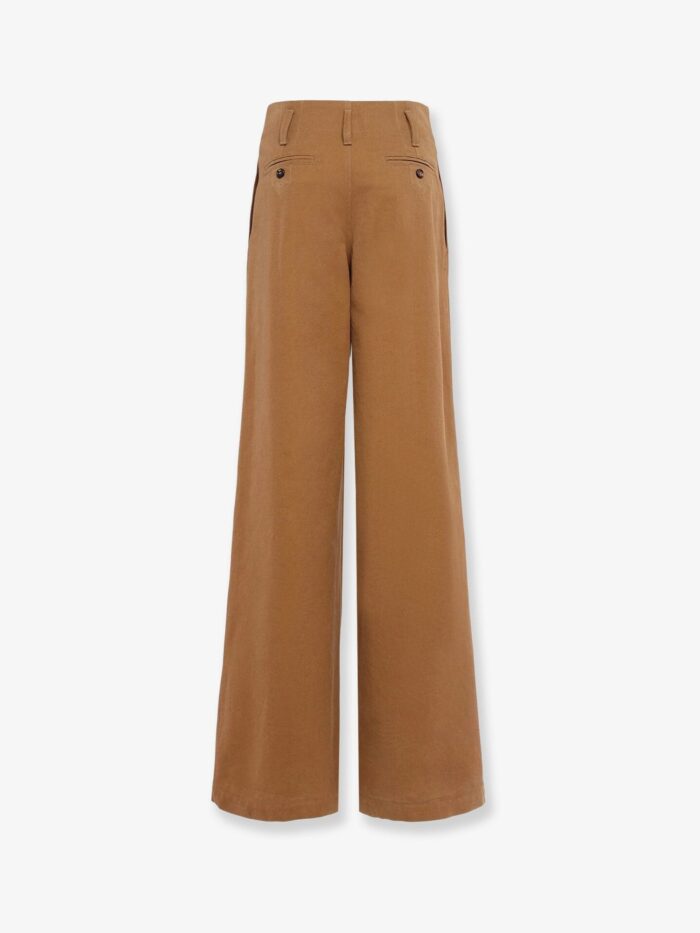 CHLOE' Wide Leg Canvas Trousers