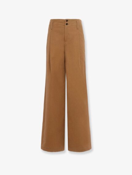 CHLOE' Wide Leg Canvas Trousers