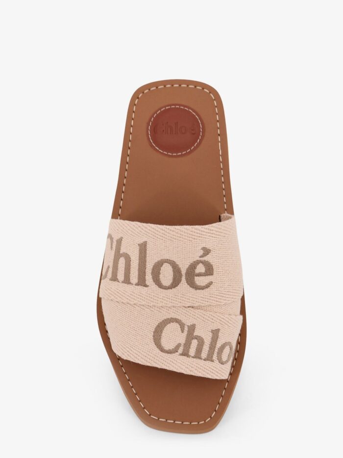CHLOE' Woody Linen Sandals