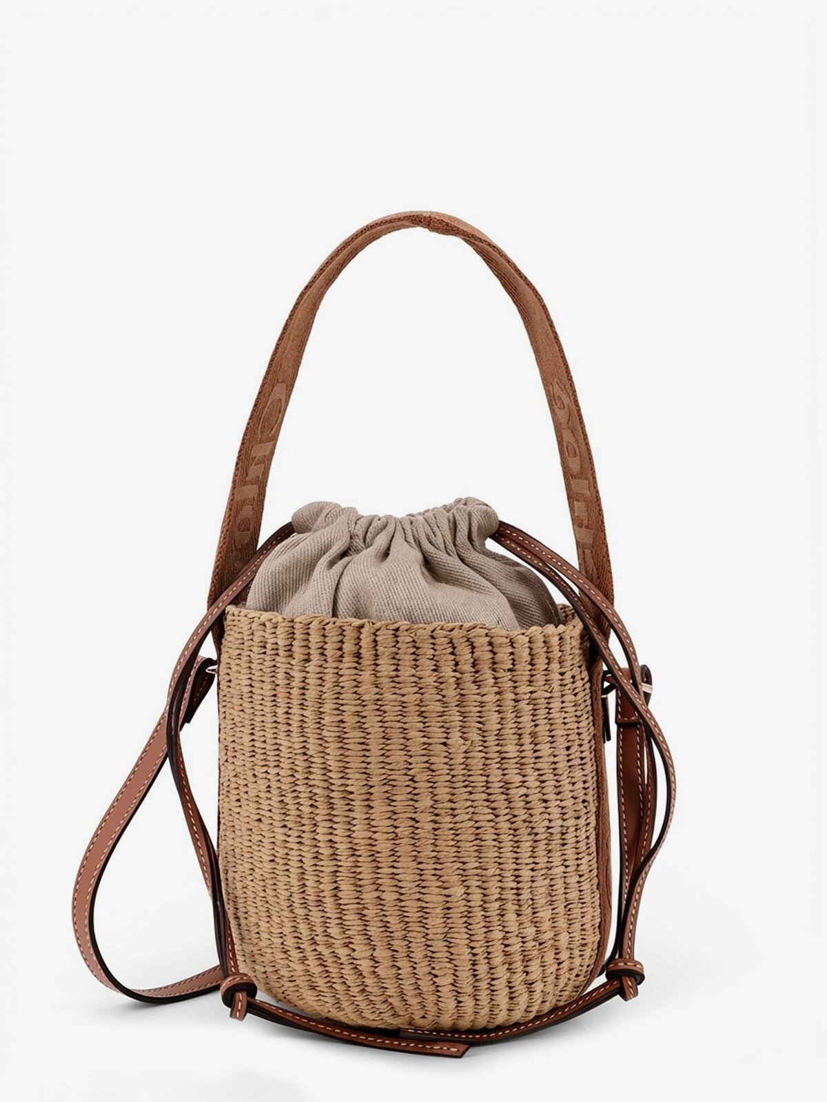 CHLOE' Woody Raffia Bucket Bag