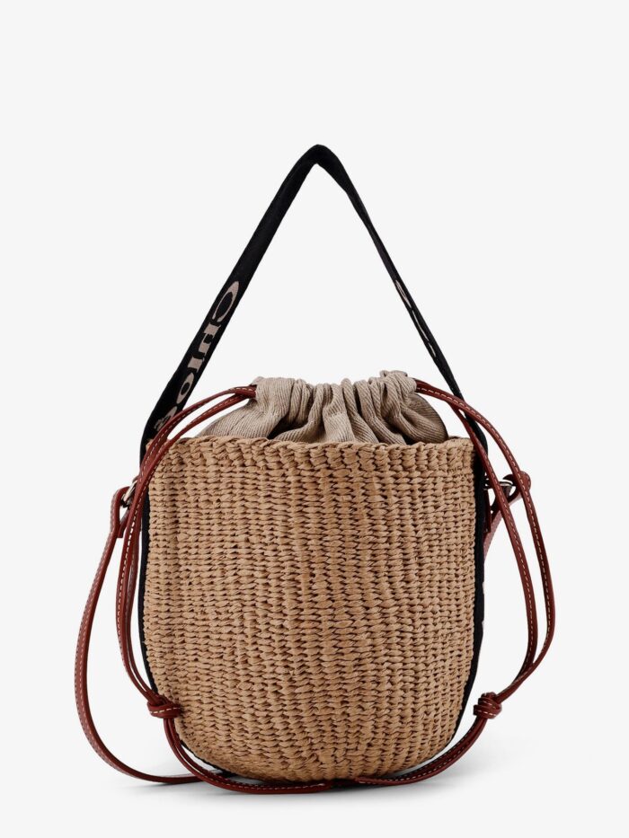 chloe' woody raffia bucket bag CHLOE' Woody Raffia Bucket Bag