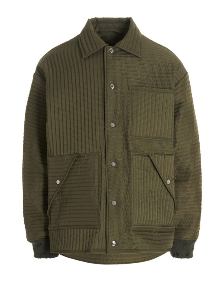 KHRISJOY 'Chore Quilted Stripes' Down Jacket