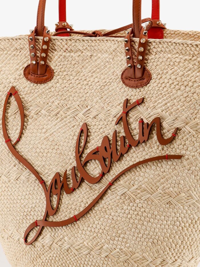 CHRISTIAN LOUBOUTIN Cabata Large Raffia Shoulder Bag