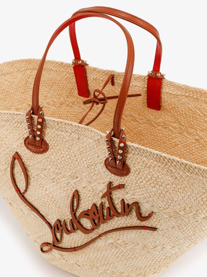 CHRISTIAN LOUBOUTIN Cabata Large Raffia Shoulder Bag