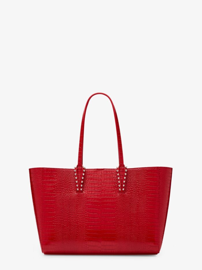 CHRISTIAN LOUBOUTIN Cabata Leather Shoulder Bag With Croco Effect