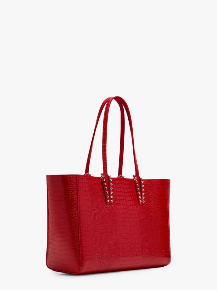 CHRISTIAN LOUBOUTIN Cabata Leather Shoulder Bag With Croco Effect