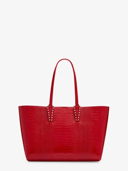 CHRISTIAN LOUBOUTIN Cabata Leather Shoulder Bag With Croco Effect