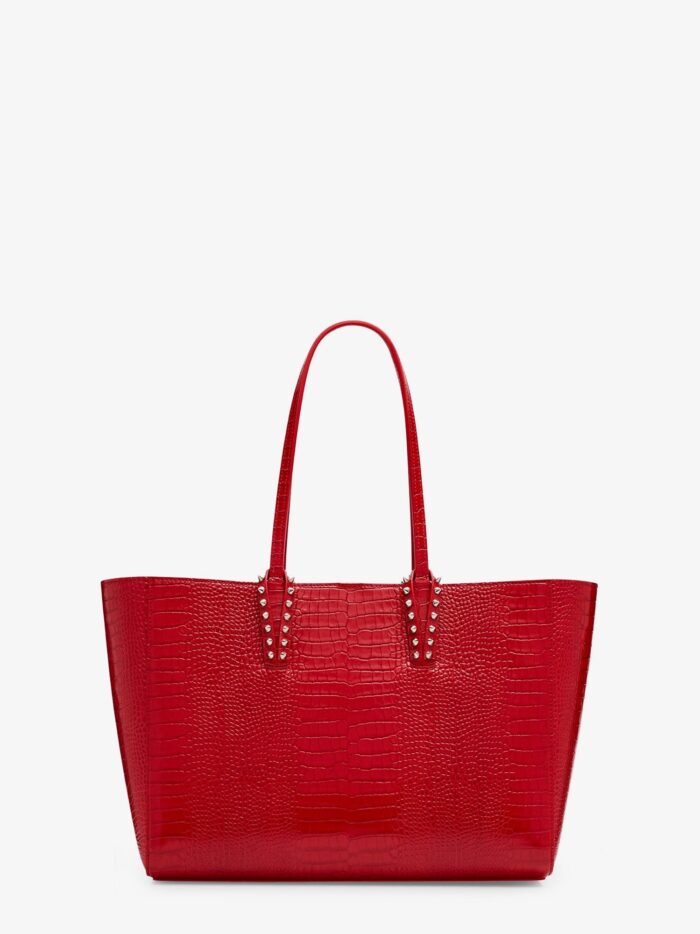 CHRISTIAN LOUBOUTIN Cabata Leather Shoulder Bag With Croco Effect