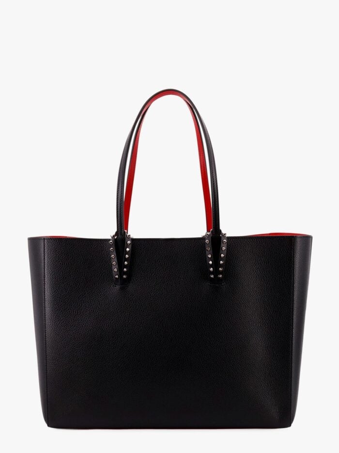 CHRISTIAN LOUBOUTIN Cabata Leather Shoulder Bag With Metal Studs Detail On The Front