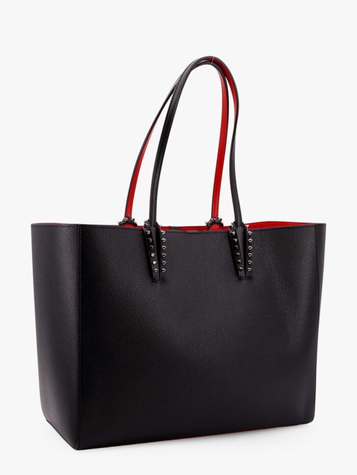 CHRISTIAN LOUBOUTIN Cabata Leather Shoulder Bag With Metal Studs Detail On The Front